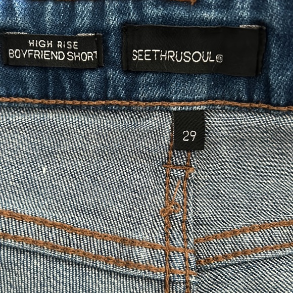 Seethrusoul NWT High Rise Boyfriend Shorts - Picture 8 of 9
